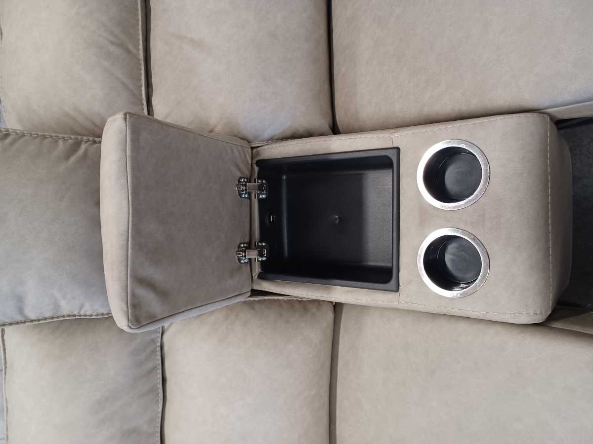 Lavenhorne Reclining Loveseat with Console - Pebble - Gallery Image 10
